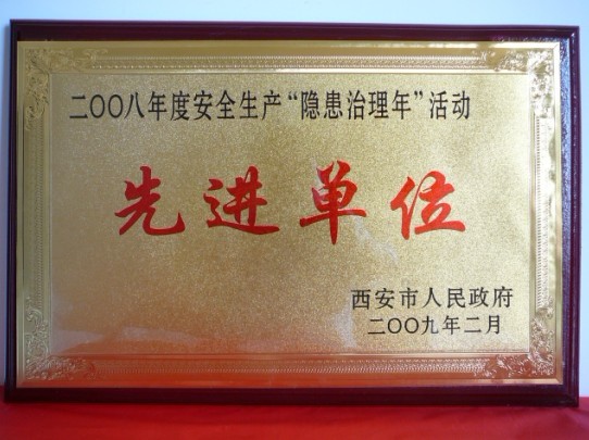 2009年2月，被西安市人民当驹炖为2008年度安全出产“隐患治理年”活动先进单元